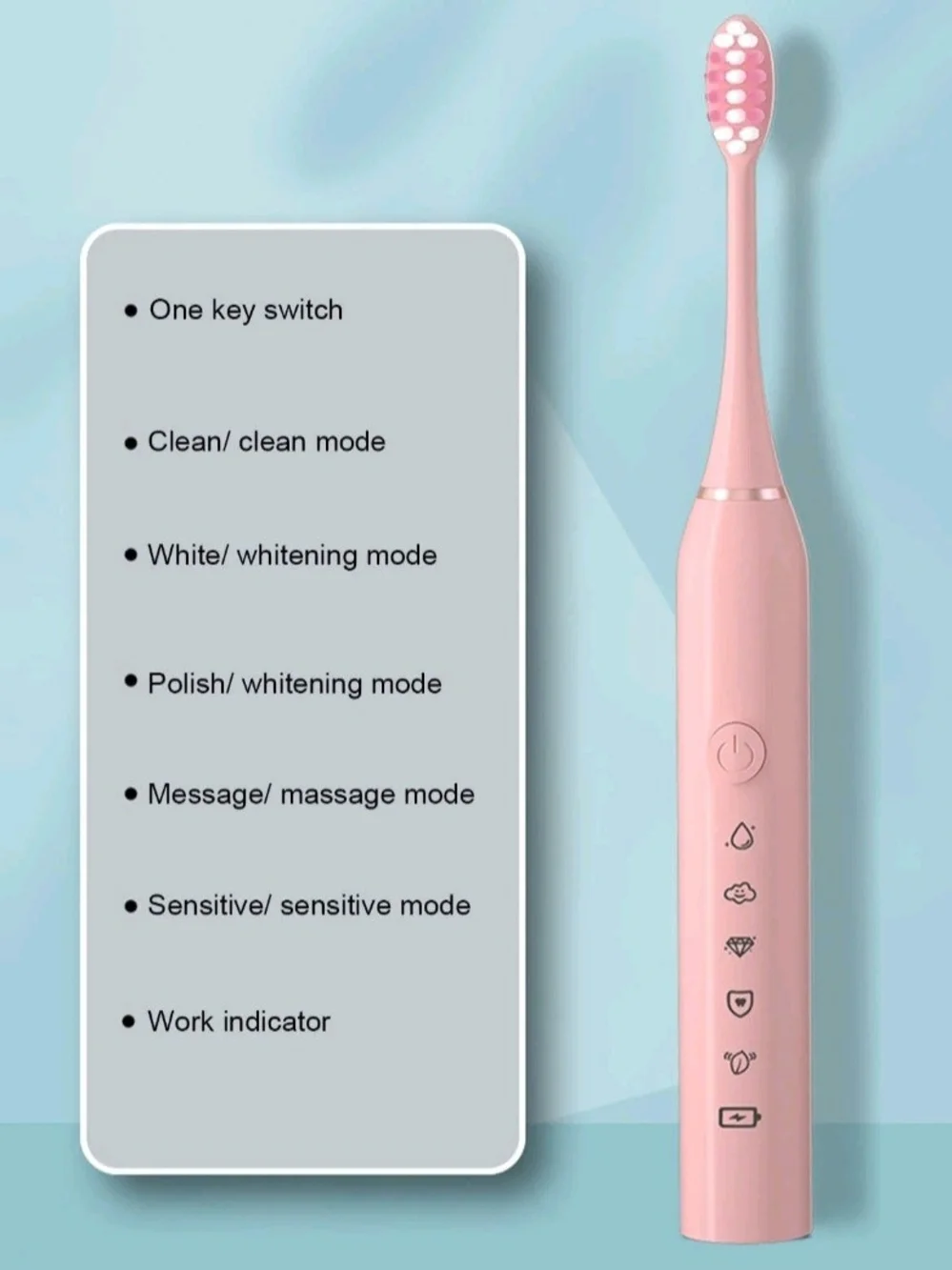 X-2 Sonic Electric Toothbrush - Pink